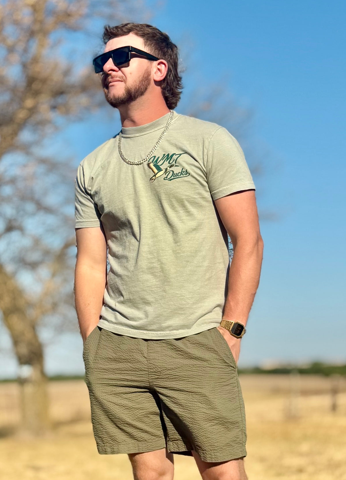 Western Mischief Teal Tee