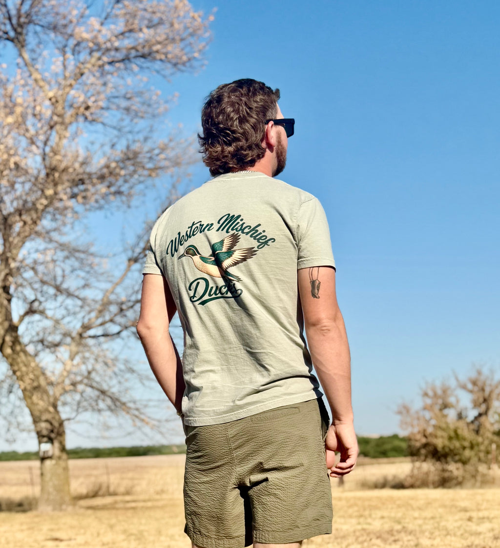 Western Mischief Teal Tee