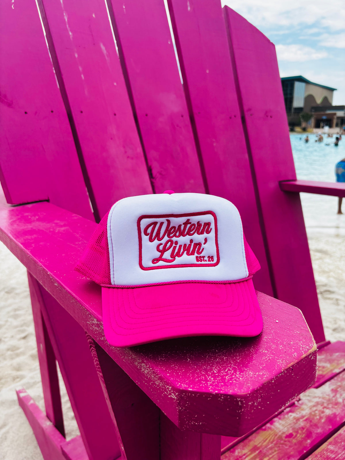 Western Livin' Flamingo Pink Foam Trucker Hat