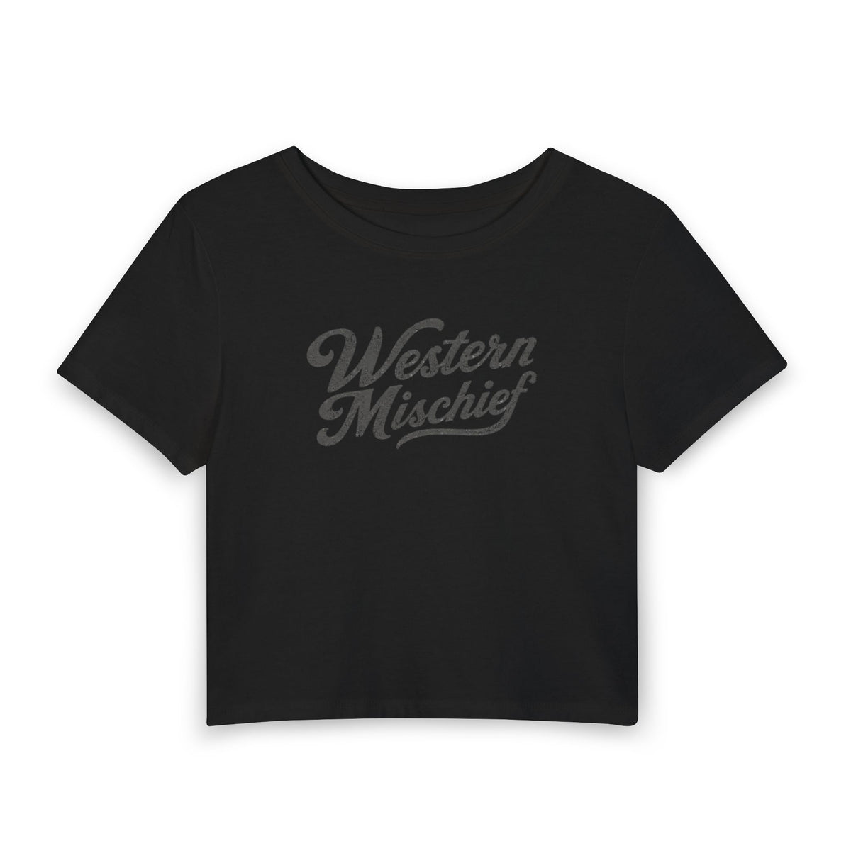Western Mischief Baby Tee Crop