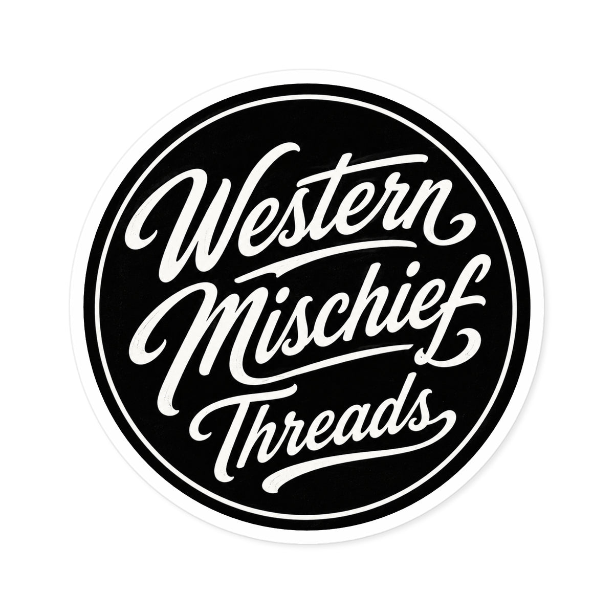 Round WMT Retro Sticker