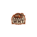Western Armadillo WMT Kiss-Cut Sticker — Vintage Cowboy Desert Badge