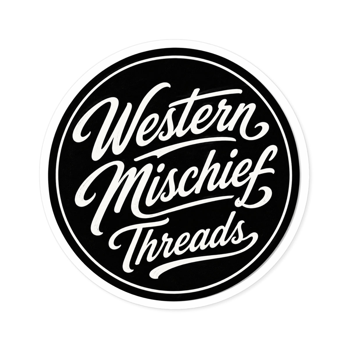 Round WMT Retro Sticker