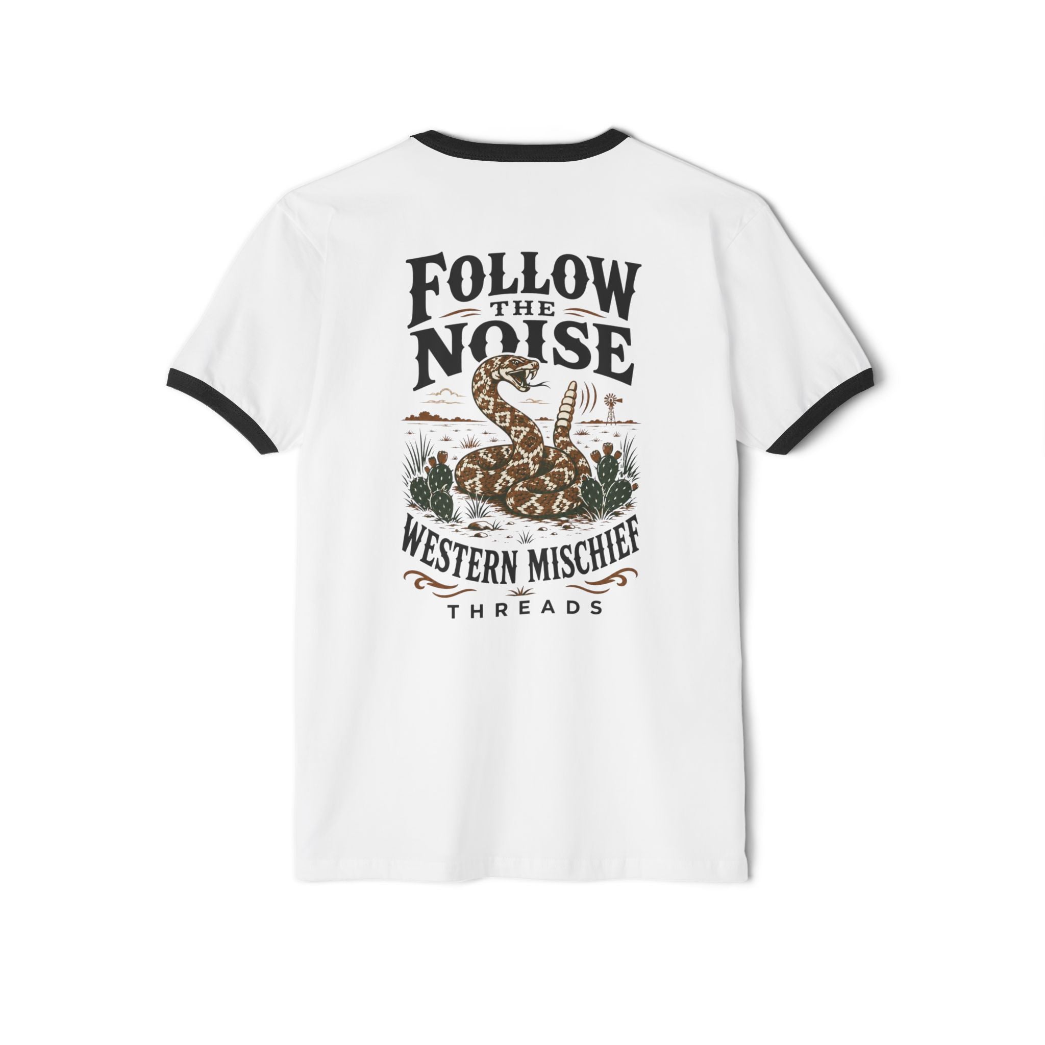 Follow the Noise Dimond Back-Ringer Sleeve Tee