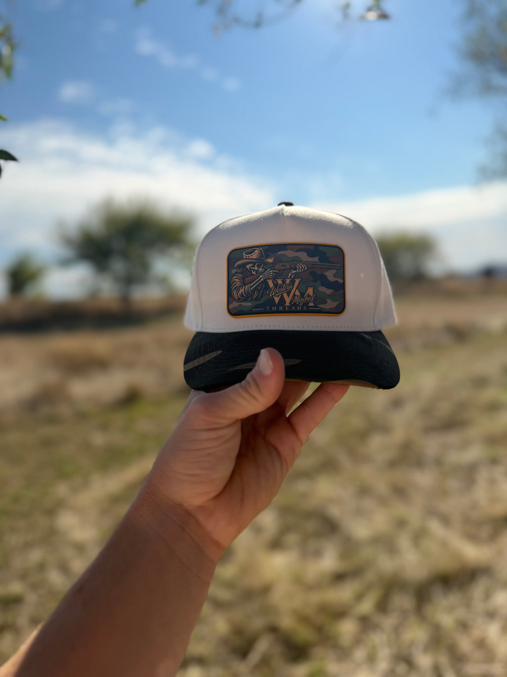 WMT Haunted Hunt Cap (Camo and Natural White)