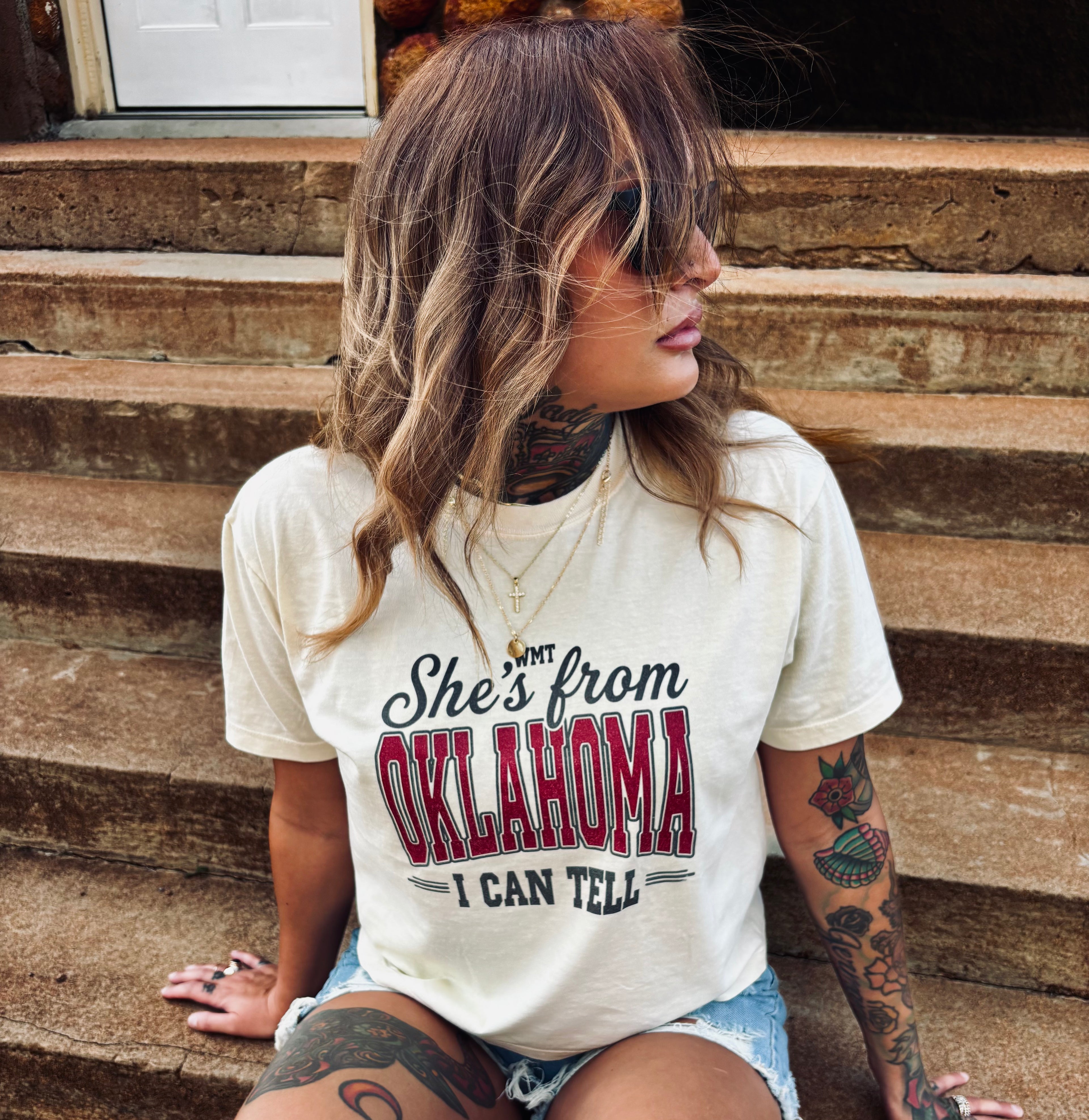 Women’s Crop Oklahoma Tee